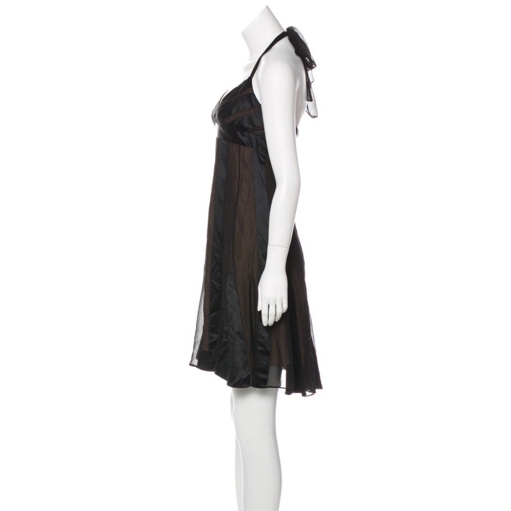 Y2K BCBG Maxazria 100% Silk Babydoll Halter Dress Whimsigoth 90s Minimalism Sz 4 - Picture 9 of 15